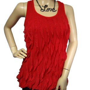 Red Ruffle Top